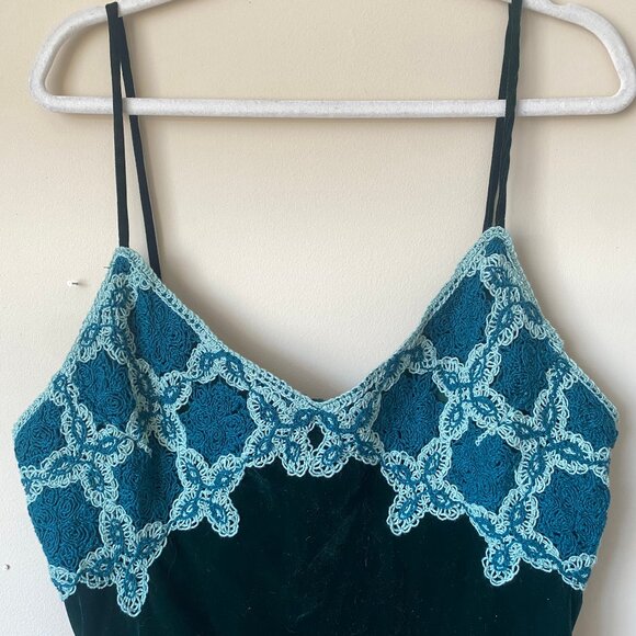 Zara Women's Green and Blue Dress - Picture 2 of 5